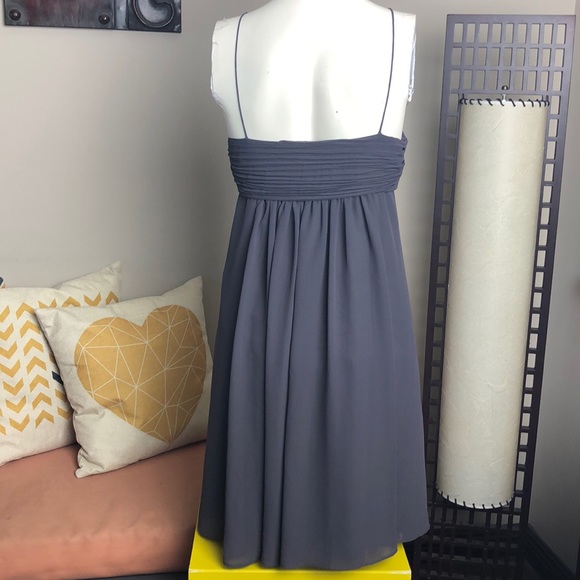 Zara Gray Bandeau Trapeze Mini Dress Size L - Picture 7 of 13
